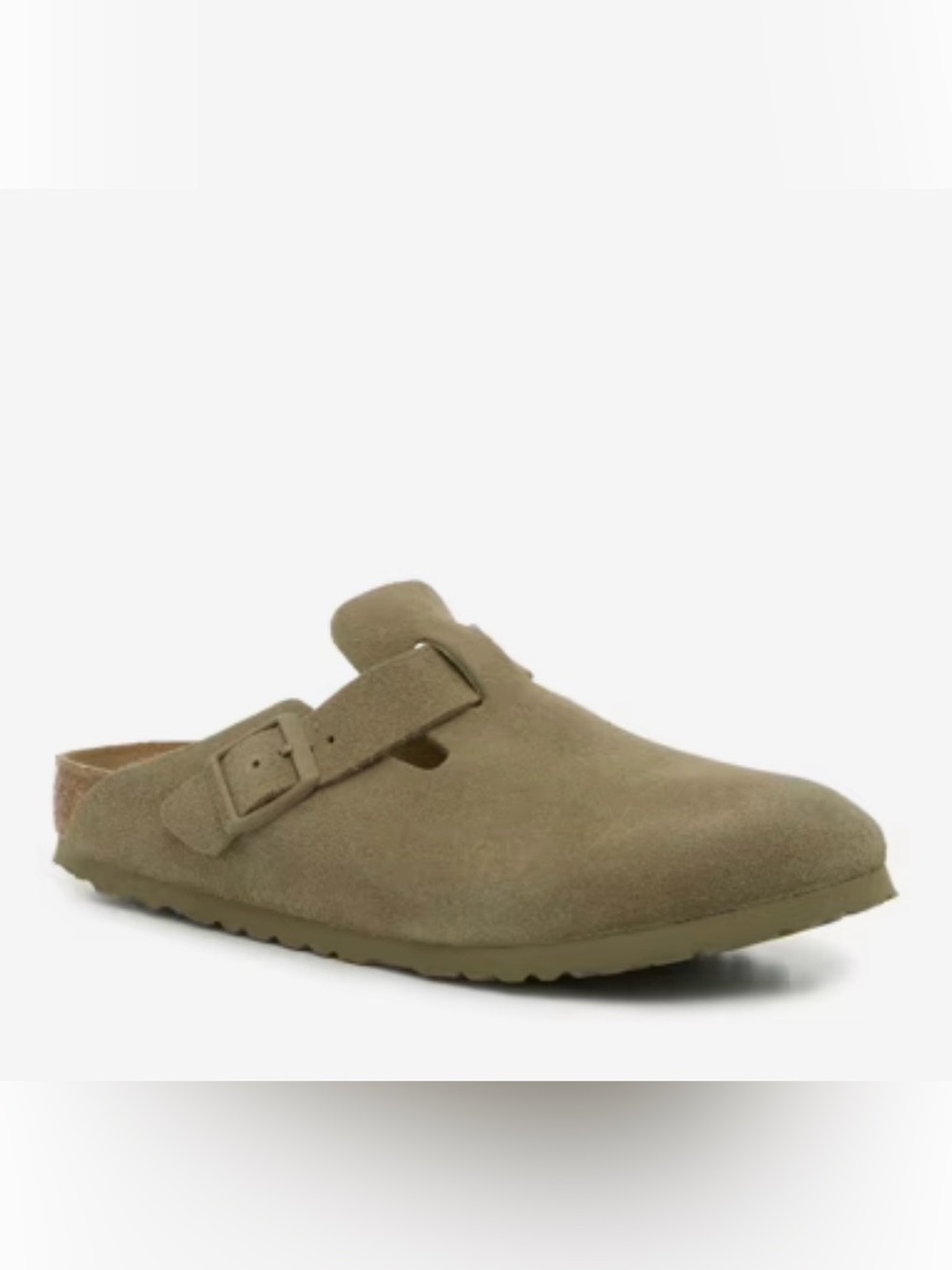 Birkenstock Boston Clog Women's Suede Clog Mule Olive Size 8